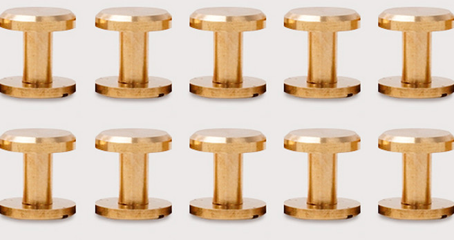 황동 평면 리벳 7mm 10p, 10개