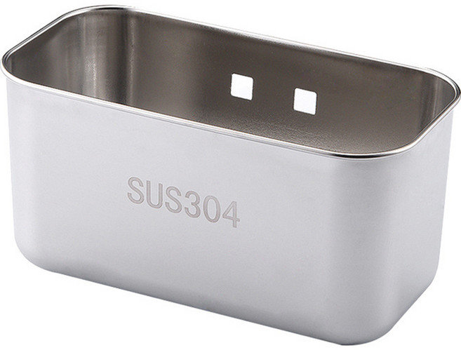 데일리프렌즈 부착식 SUS 304 스테인레스 씽크대 음식물 쓰레기 수납 바구니, 1개, 1개, 1세트