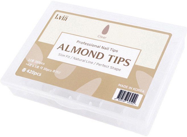 엘비아 아몬드팁 420p, 클리어, 1개