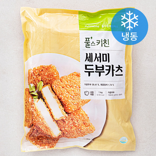 풀무원 풀스키친 세서미두부카츠 (냉동), 1kg, 1개