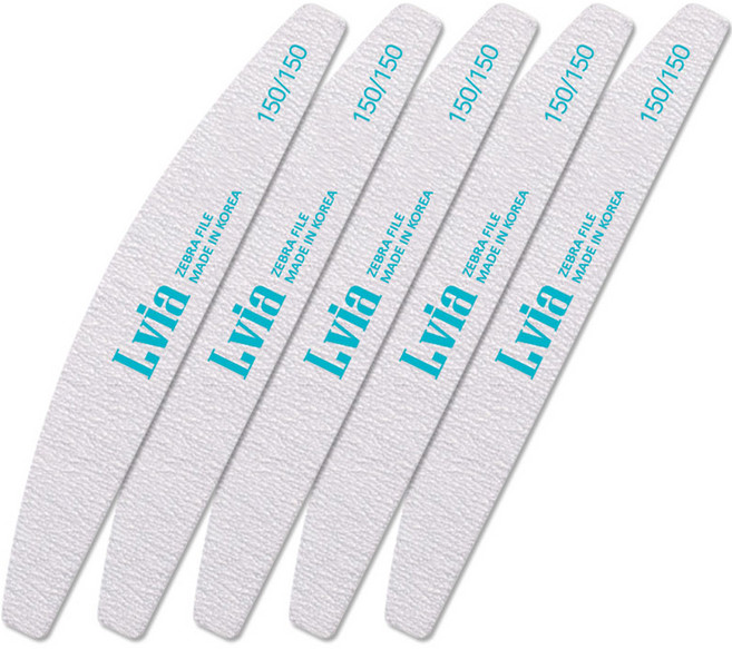 엘비아 지브라 고급 반달 파일 150그릿, 5개, 회색