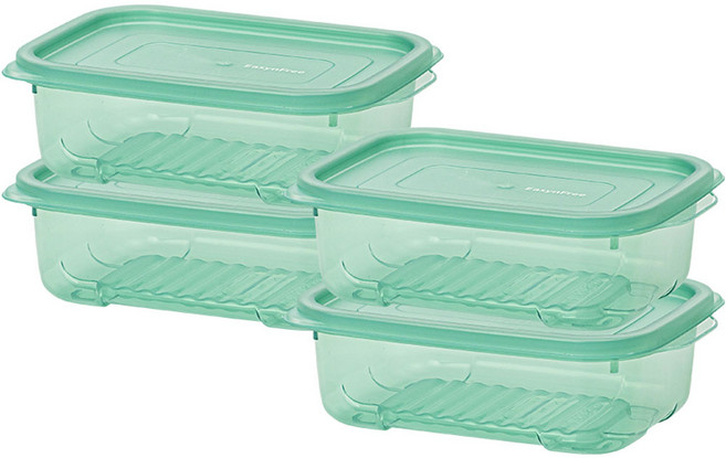EASY&FREE Tunteuni Wave Keep 冷凍庫整理盒 750ml, 4個, 1入