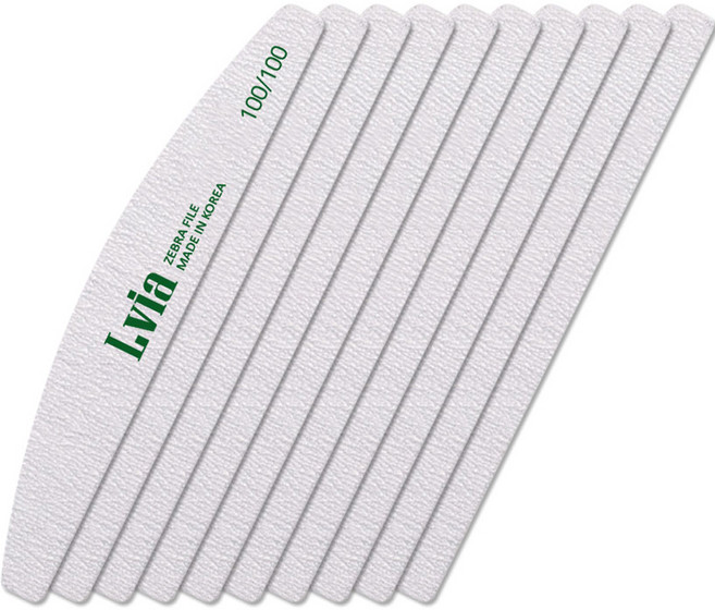 엘비아 지브라 반달 파일 100, 10개, 회색