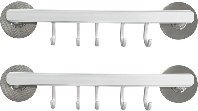 와이드 다용도 걸이 5구, 혼합색상, 2개