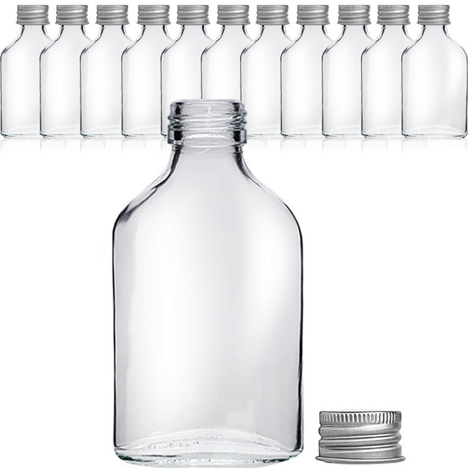 미르코리아 위스키 미니 사각 유리병, 100ml, 12개