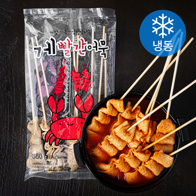 쿡생 게빨간어묵 (냉동), 1팩, 380g