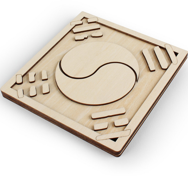 영공방 목판만들기 3 1 운동 태극기, 혼합색상, 1개