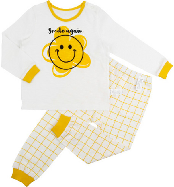 메이키즈 아동용 어썸 스마일 9부 슬라브 내의 상하의 세트