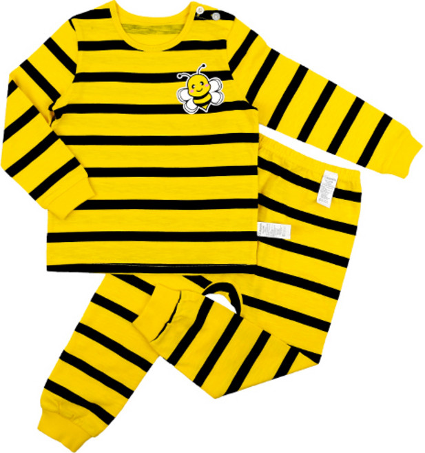 메이키즈 아동용 큐티허니비 9부 슬라브 내의 상하의 세트