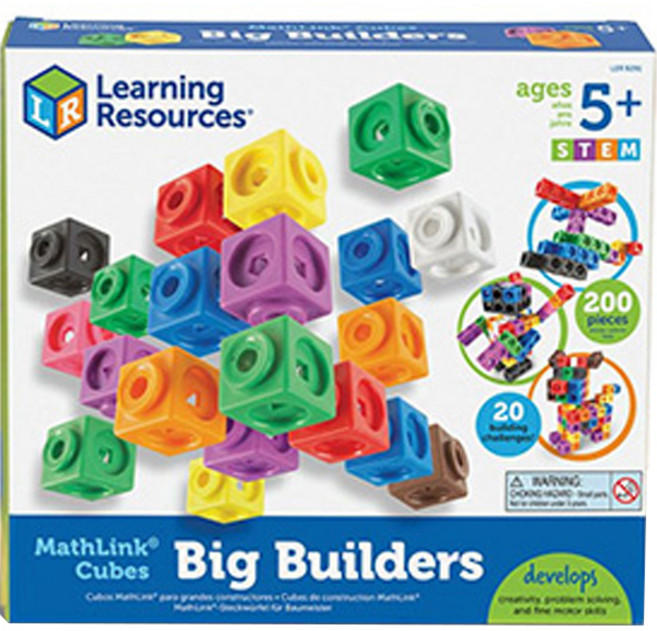 러닝리소스 매쓰링크 블록 완구 세트 LER9291 200p, 혼합색상, 1개