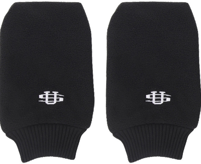 업셋 남성용 방한 벙어리 골프장갑 양손착용 세트, 블랙, 1개