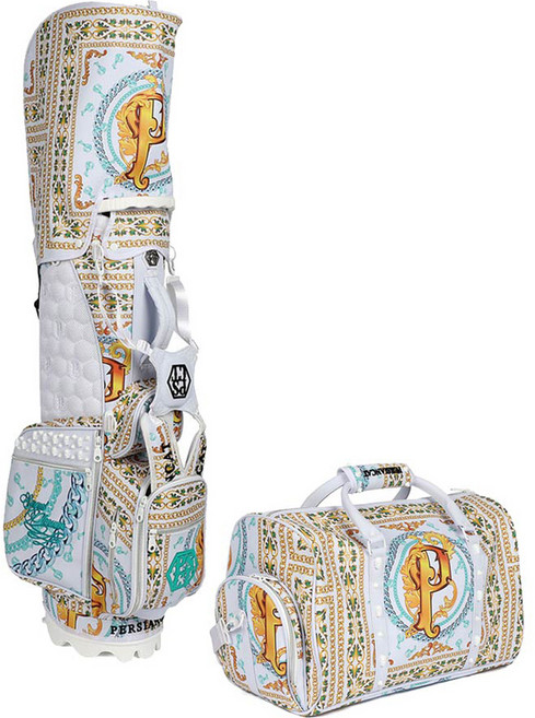 페르시안캣 PER 르네상스 스탠드 골프백 + 보스턴백 세트 026, 화이트