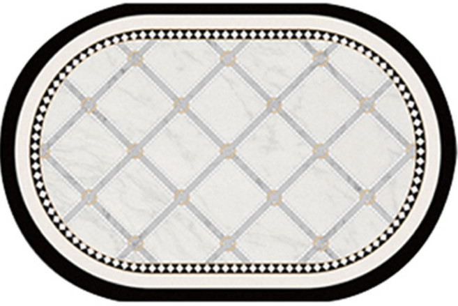 위더홈 모던 앤틱 타일 패턴 발매트, 그리드