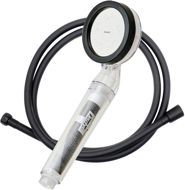 듀벨 샤워애 와이즈 샤워기 블랙 + 샤워호스 2m 세트, 1개