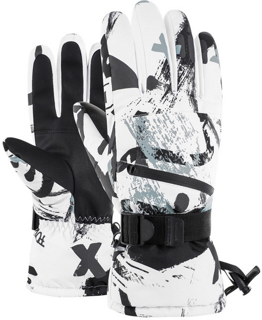 스노우보드 장갑 양손착용, 01 그레이화이트