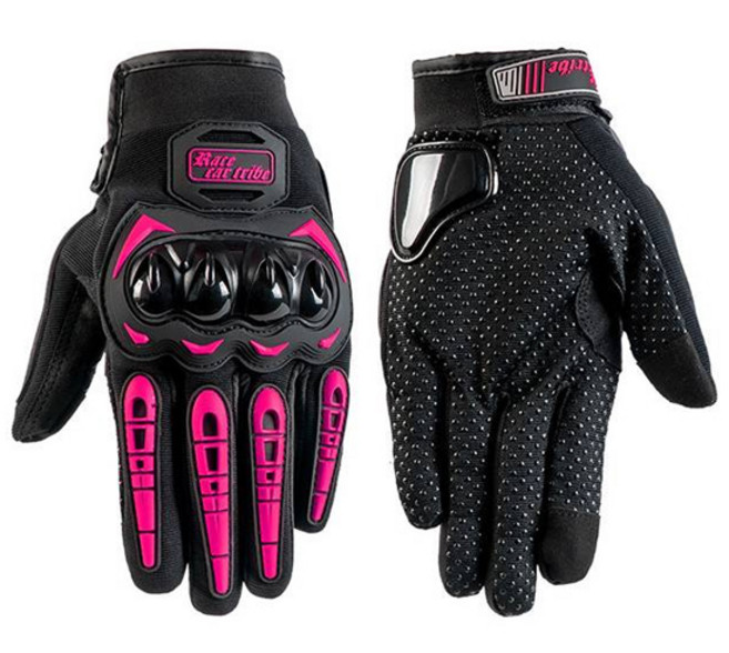 마이소이 오프로드 레이싱 오토바이 라이더 장갑 양손세트, 05 분홍색