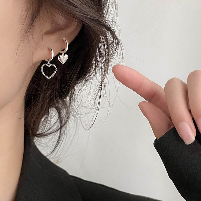 PEONIST 女性不對稱可愛耳環 2件組