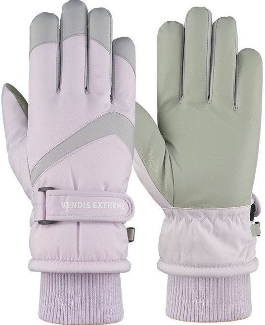 벤디스 방수 스마트터치 스키 방한장갑 양손 세트 W351, 라벤더, 1개
