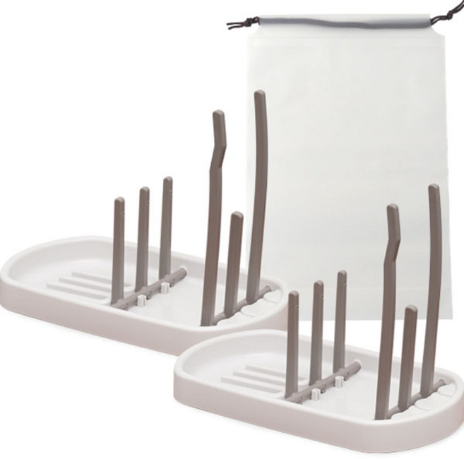 플라팜 뉴코코맘 휴대용 젖병 건조대 2p + 방수 비닐백 세트, 건조대2개+방수팩, 오트밀브라운