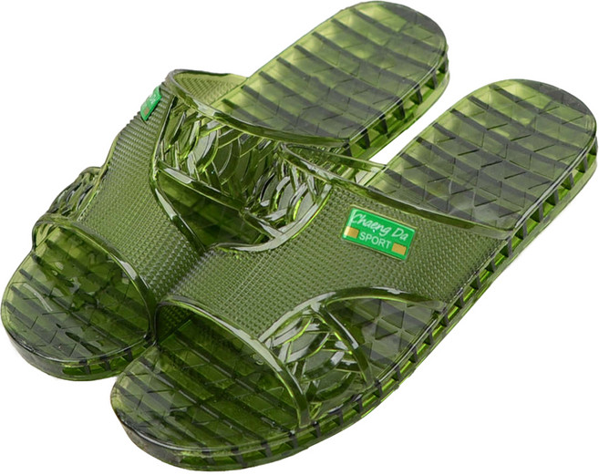 크리스탈 젤리 슬리퍼, 초록, 1개