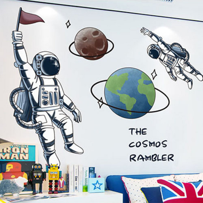 홈 거실 인테리어 벽스티커, 우주비행사