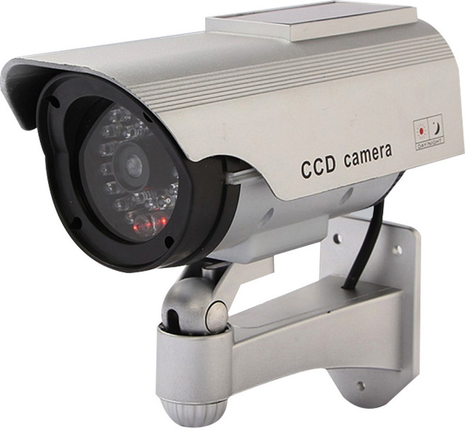 원하 LED 태양광 아이존 S1 모형 감시카메라 실버, GTS15686, 1개