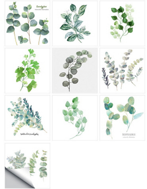 에리카 욕실 타일스티커 10종 세트, 10