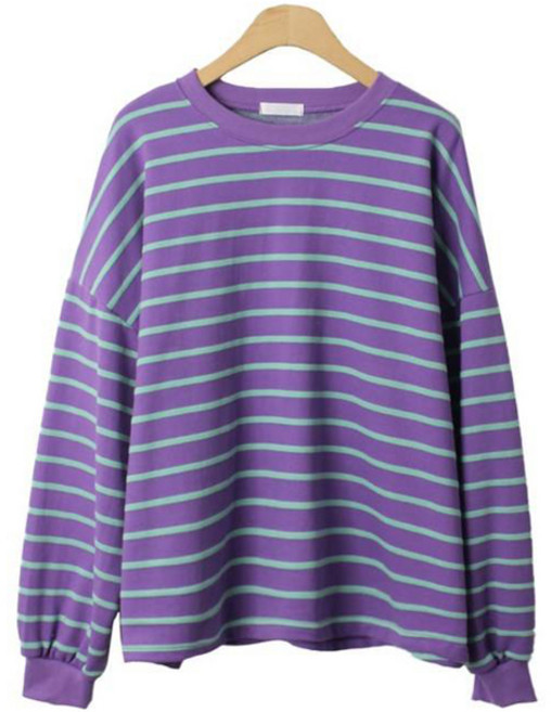 린다샵 여성용 어워드 박시핏 단가라 캔디맨투맨 cpt11601k31