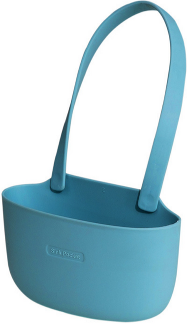 주방 욕실 다용도 수납바구니 걸이, 1개, 블루