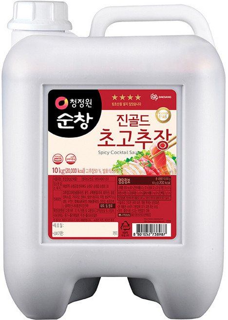 청정원 순창 진골드 초고추장, 10kg, 1개
