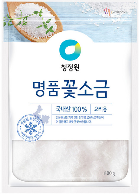 청정원 명품 꽃소금 요리용, 1개, 800g
