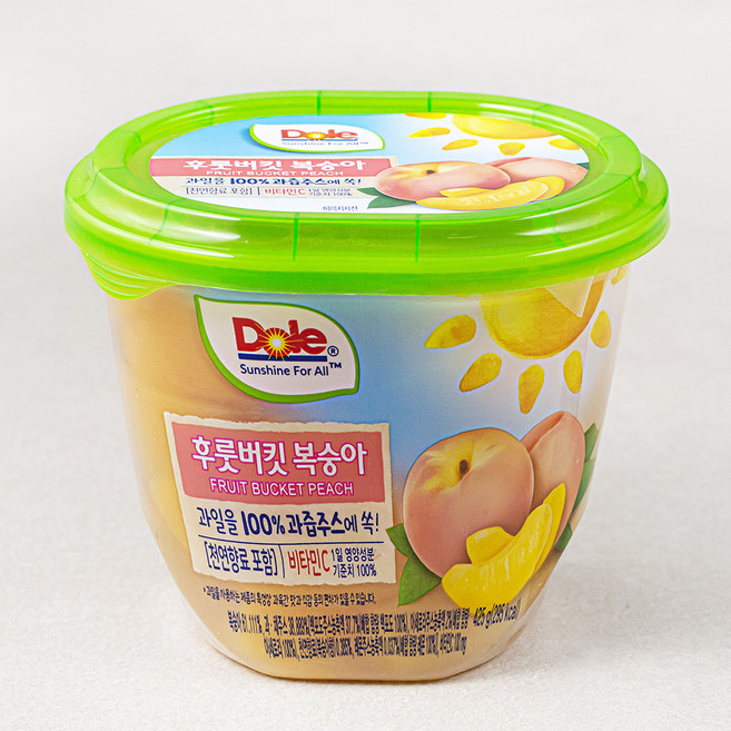 돌 후룻버킷 복숭아, 425g, 1개