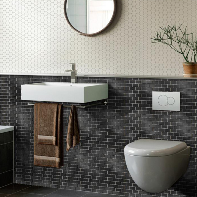 P31 3D馬賽克磁磚貼紙壁貼 10入, 單一顏色