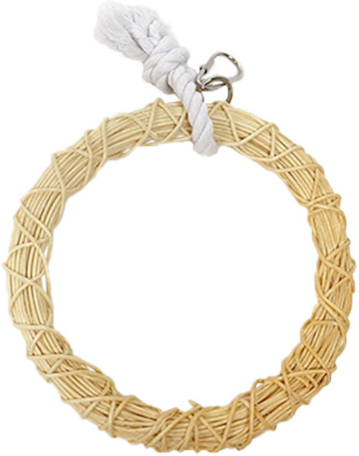 리프패럿 앵무새 내추럴 꼬임 원형 리스 00613, 혼합색상, 1개