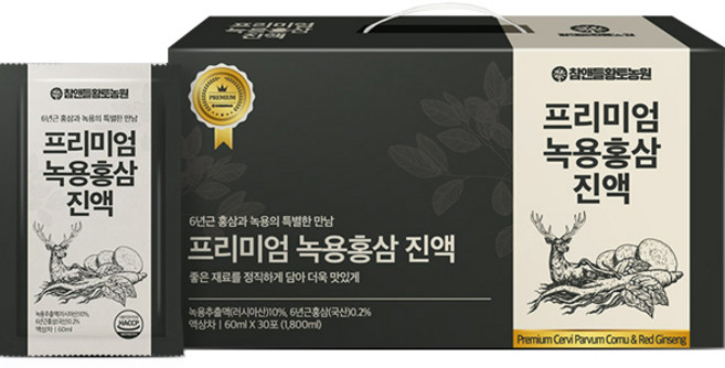 참앤들황토농원 프리미엄 녹용홍삼진액 30p, 1개, 1.8L