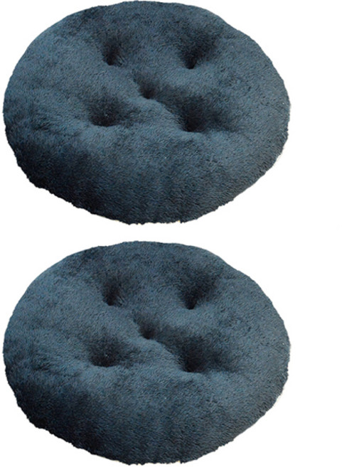 마켓피오 따뜻한 소프트 컬러 벨벳 쿠션 방석 원형 2p