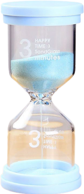 맥라이프 모래 시계 타이머 3분, 블루