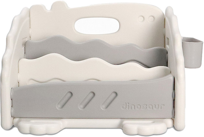 BeneBene 리틀 디노 유아 아기 멀티 책장 수납장, 그레이, 3단