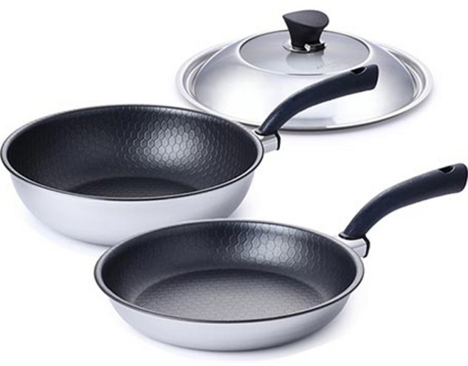 알텐바흐 인덕션 헥사 통5중 프라이팬세트 3개, 혼합색상, 프라이팬 28cm + 궁중팬 28cm + 콤비 커버 28cm, 1개