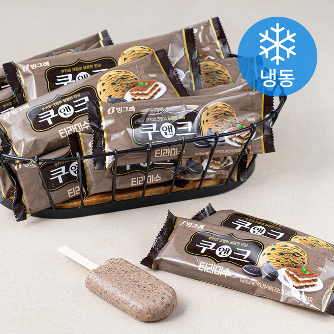 빙그레 쿠앤크바 티라미수 (냉동), 70ml, 1개입, 40개