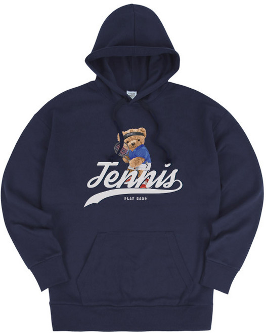 에어플레인 테니스 곰돌이 오버핏 후드티