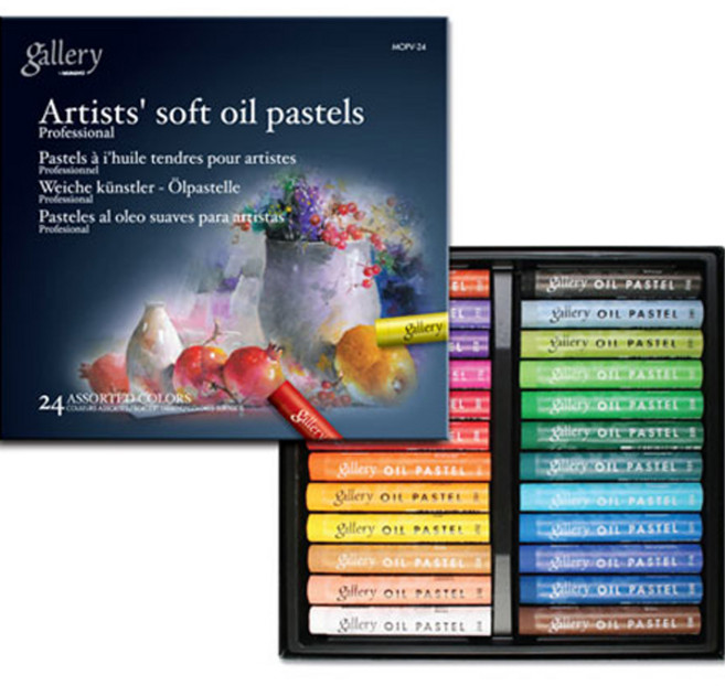 문교 소프트 오일 지함 파스텔 MOPV-24, 24색, 1개