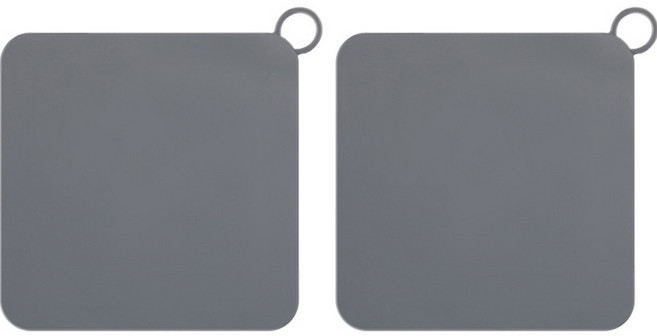 빈앤코 냄새차단 실리콘 매트 사각 그레이, 2개