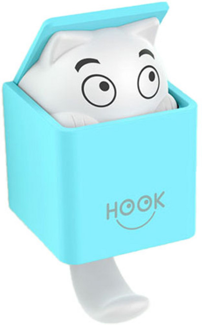 H리빙 귀여운 고양이 후크, 1개, 블루