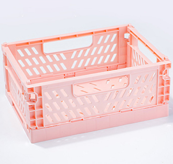 다용도 수납 정리함 폴딩 박스, 핑크, 1개