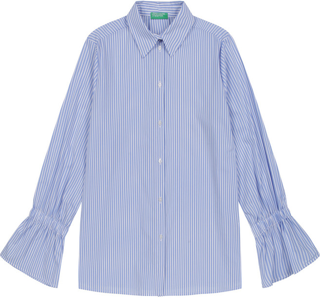 베네통 여성용 스트라이프 셔츠 5ERHDQ03090