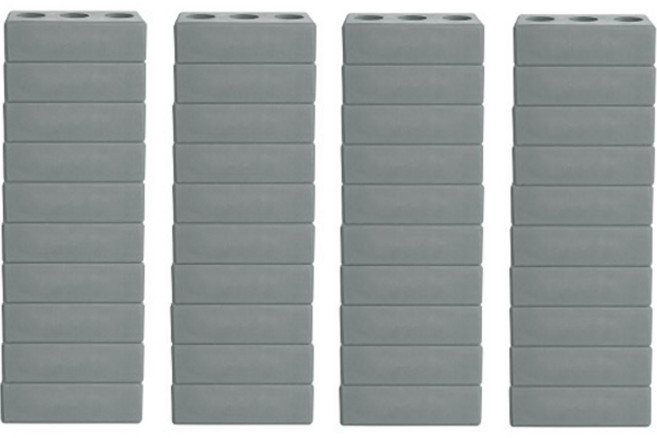 캐스비 유아용 튼튼 시멘트 벽돌블럭 40p 2320, 회색, 40개