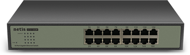 네티스 기가비트 16포트 스위칭허브, ST3116GM, 1개