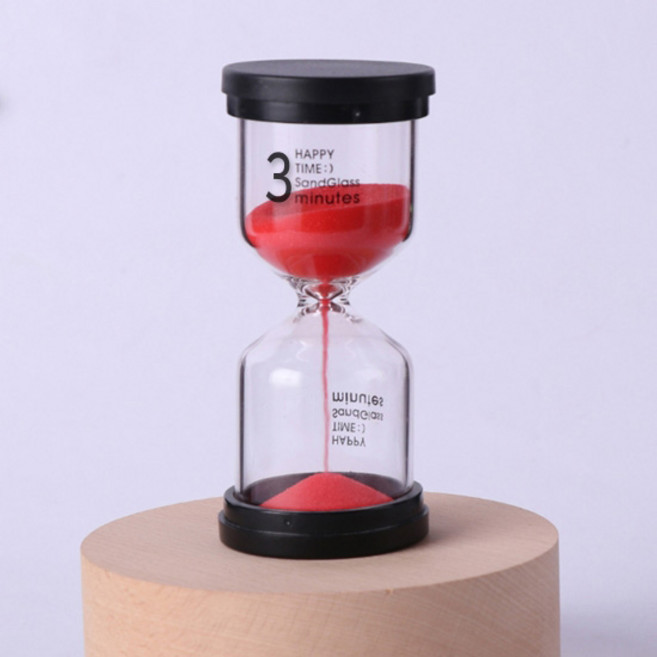 에베로 심플 베이직 컬러 3분 모래시계, 레드