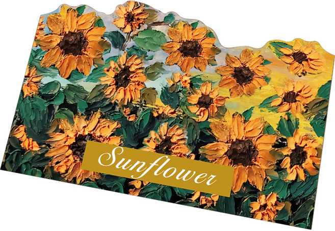 꼬까 꽃시리즈 욕실매트 50 x 80 cm, 오후해바라기, 1개